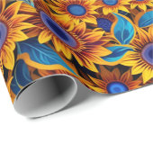 Papier Cadeau Tournesol (Coin rond)