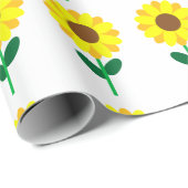 Papier Cadeau Tournesol (Coin rond)