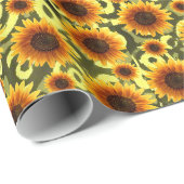Papier cadeau Tournesol (Coin rond)