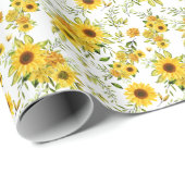 Papier Cadeau Tournesol 8 (Coin rond)