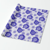Papier Cadeau Tournesol Bleu (Déroulé)