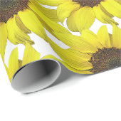 Papier Cadeau Tournesol couvert   (Coin rond)