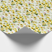 Papier Cadeau Tournesol d'aquarelle 7 (Coin)