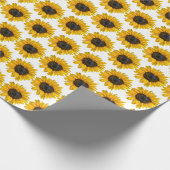Papier Cadeau Tournesol du coeur blanc (Coin)