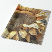 Papier Cadeau Tournesol En Cadre Collection D'Art Moderne (Déroulé)