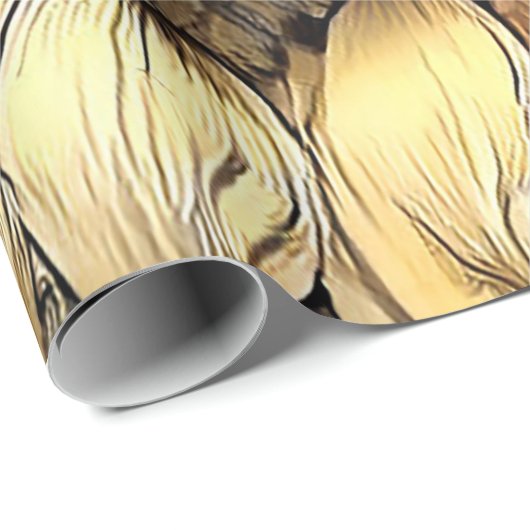 Papier Cadeau Tournesol En Cadre Collection D'Art Moderne (Coin rond)