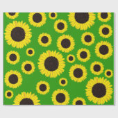 Papier Cadeau Tournesol fête d'anniversaire (Plat)