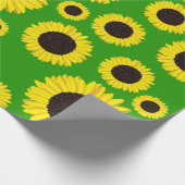 Papier Cadeau Tournesol fête d'anniversaire (Coin)