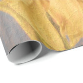 Papier Cadeau Tournesol géant Art Pays Découpage gris jaune (Coin rond)