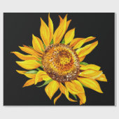 Papier Cadeau Tournesol jaune (Plat)