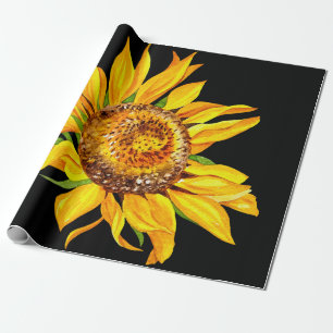 Papier Cadeau Tournesol jaune