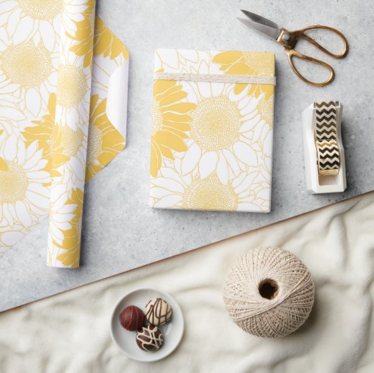 Papier Cadeau Tournesol jaune (Artisanat)