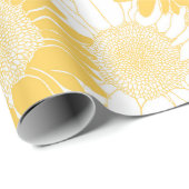 Papier Cadeau Tournesol jaune (Coin rond)