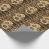 Papier Cadeau Tournesol rustique (Coin)