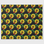 Papier Cadeau Tournesol sur papier d'enveloppement d'embarcation (Plat)