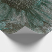 Papier Cadeau Tournesol Vintage vert Grunge Texture Découpage (Coin)