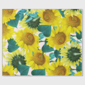 Papier Cadeau Tournesols (Plat)