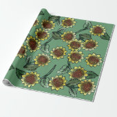 Papier Cadeau Tournesols (Déroulé)