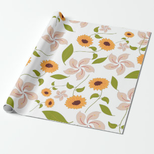 Papier Cadeau Tournesols automne