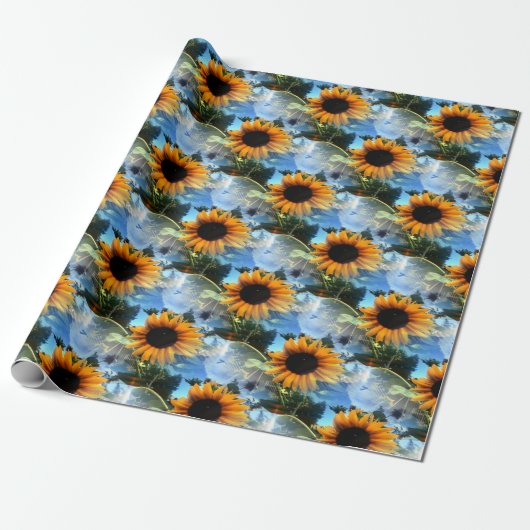Papier Cadeau Tournesols de Caitlin.... (Déroulé)