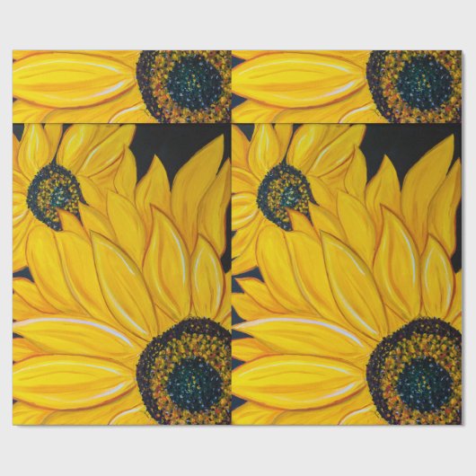 Papier Cadeau Tournesols de LineA (Plat)