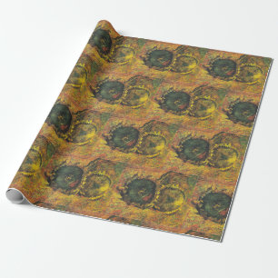 Papier Cadeau Tournesols de Van Gogh - Art floral doré vintage