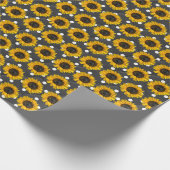 Papier Cadeau tournesols en pois (Coin)