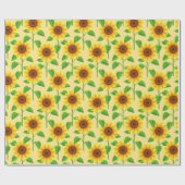 Papier Cadeau Tournesols Jaunes (Plat)