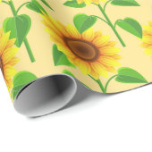 Papier Cadeau Tournesols Jaunes (Coin rond)