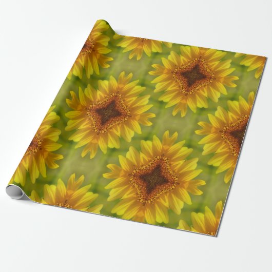 Papier Cadeau Tournesols ravis.... (Déroulé)
