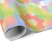 Papier Cadeau Tournez l'Abstrait Cogs (Coin rond)