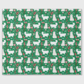 Papier Cadeau Tournoi de motif de Noël (Plat)