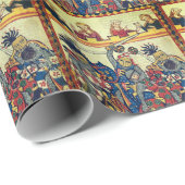 Papier Cadeau Tournoi médiéval (Coin rond)