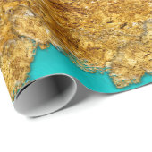Papier Cadeau Tourquoise (Coin rond)