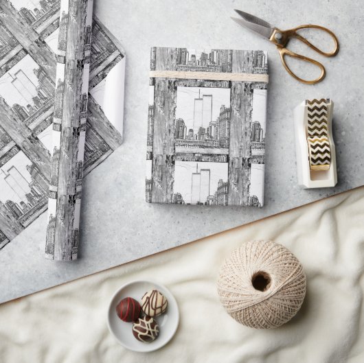 Papier Cadeau Tours jumelles (Artisanat)