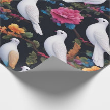 Tourterelles blanches Style Artifice