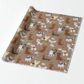 Papier Cadeau Tous les mignons chiens (Déroulé)
