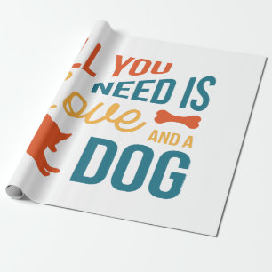 Papier Cadeau Tout ce dont vous avez besoin est l'amour et un ch