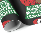 Papier Cadeau Tout ce que je veux pour Noël, ce sont les droits  (Coin rond)