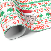 Papier Cadeau Tout ce que je veux pour Noël, c'est Bernie Sander (Coin rond)