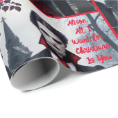 Papier Cadeau Tout Ce Que Je Veux Pour Noël, C'Est Vous, Vampire (Coin rond)