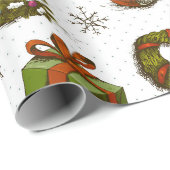 Papier Cadeau Tout ce qui est Noël (Coin rond)