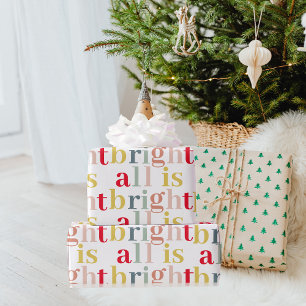 Papier Cadeau Tout Est Clair Et Coloré Moderne Joyeux Fêtes