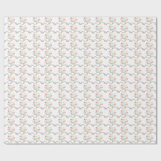 Papier Cadeau Tout est lumineux fun moderne brillant Noël scinti (Plat)