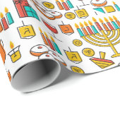 Papier Cadeau Tout Hanukkah (Coin rond)