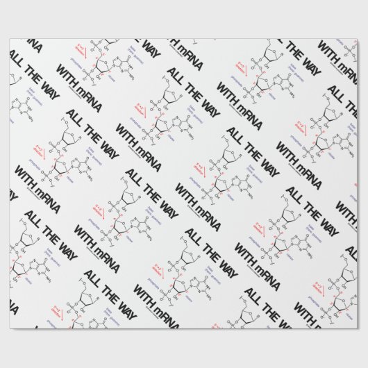 Papier Cadeau Tout Le Chemin Avec L'ARNm Messenger ARN Bio Moléc (Plat)