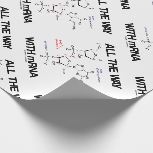 Papier Cadeau Tout Le Chemin Avec L'ARNm Messenger ARN Bio Moléc (Coin)