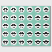 Papier Cadeau Toute couleur Mustache style bistro esthétique (Plat)
