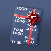 Papier Cadeau Toute image ou logo commercial modifiable Dark Nav