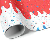 Papier Cadeau Toute la crème glacée américaine (Coin rond)